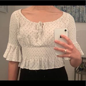 PacSun L.A. Hearts Smocked Keyhole Top